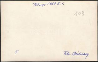 1964 Környe, Grandpierre K. Endre  (1916-2003) a csillagokat vizsgálja, Diebold Károly fényképész fe...