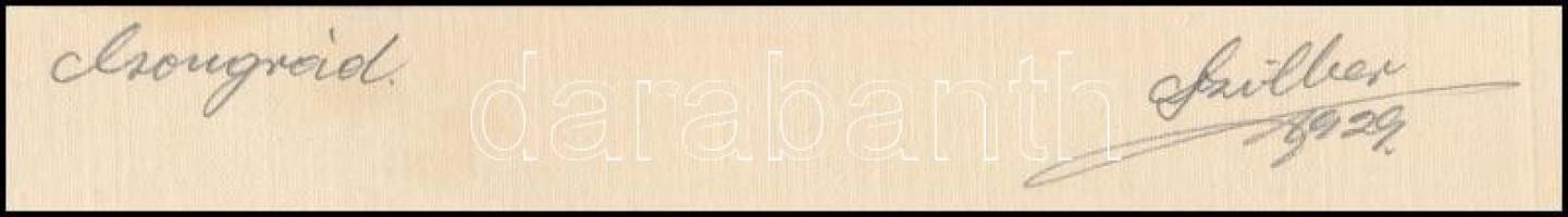 1929 Csongrád aratás Szilber jelzéssel, kartonon. Fotó méret 16x11 cm