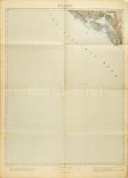 cca 1914-1915 K.u. K. Militärgeograpisches Institut 4 db délszláv területet ábrázoló térkép: Szaraje...