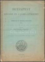 Dr. Toldy László: Budapest régibb és ujabb czímerei. Bp., 1896, Kilián Frigyes, 22 p. Papírkötésben, javított és részben pótolt borítóval.