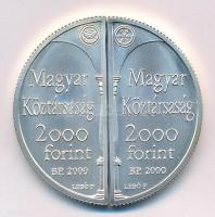 2000. 2000Ft Ag "Lórántffy Zsuzsanna / Sárospatak" (2xklf) kapszulában T:BU Hungary 2000 F...