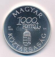 1995. 1000Ft Ag "Régi dunai hajók III - Hableány" kapszulában, tanúsítvánnyal T:BU 
Adamo...