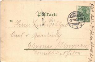 1900 Hamburg, Hafen / port, sailing vessels, boats (EK)