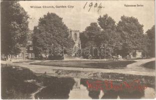 1904 William (Letchworth Garden City), Church of All Saints With Best Wishes (EK)