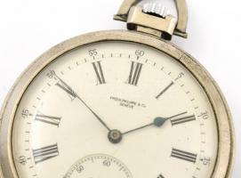 Patek Philippe zsebóra. cca 1895. Acél tokkal, A szerkezet sorszáma 98914. Működő, jó állapotban hib...