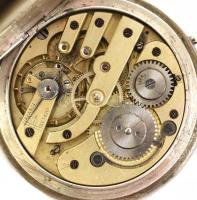 Dupla fedeles ezüst tokos zsebóra, jelzett ezüst hibátlan számlappal, működő, jó állapotban,  d:52 m...