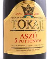 2000 Tokaji Aszú 5 puttonyos 2006-os nyakcímkével Tokaj kereskedőház .Szakszerűen tárolt bontatlan p...