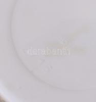 Herendi zöld virág mintás teás csésze két füllel és alj, 2-2 db, kézzel festett, jelzett (mélynyomás...