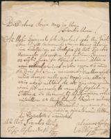 1787 Verlay Ferenc kézzel írott levele
