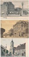 5 db RÉGI magyar város képeslap: Szombathely, Cegléd, Pusztaszabolcs, Szentendre / 5 pre-1945 Hungarian town-view postcards