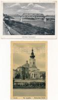 4 db RÉGI magyar város képeslap / 4 pre-1945 Hungarian town-view postcards
