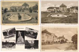 4 db RÉGI magyar város képeslap: Szombathely és Szolnok / 4 pre-1945 Hungarian town-view postcards