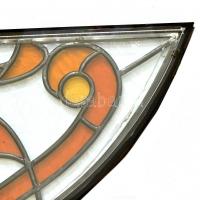 Ólomüveg díszüveg bejárati ajtó, előszoba ajtó fölé. Félkör alakú. Duplán, hőszigetelő üveggel kombi...