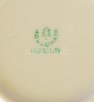 Hollóházi retro mokkás készlet. Hat személyes, teljes. Matricás, jelzett, kopásokkal