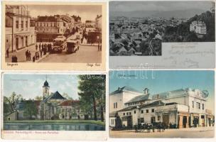 11 db RÉGI külföldi város képeslap vegyes minőségben / 11 pre-1945 European town-view postcards in mixed quality