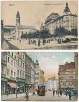 11 db RÉGI külföldi város képeslap vegyes minőségben / 11 pre-1945 European town-view postcards in m...