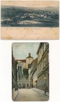 11 db RÉGI külföldi város képeslap vegyes minőségben / 11 pre-1945 European town-view postcards in m...