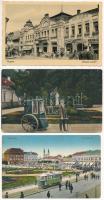 10 db RÉGI külföldi és történelmi magyar város képeslap vegyes minőségben / 10 pre-1945 European and Hungarian town-view postcards in mixed quality