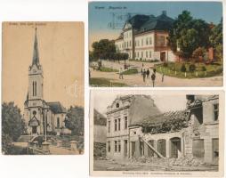 10 db RÉGI külföldi és történelmi magyar város képeslap vegyes minőségben / 10 pre-1945 European and...