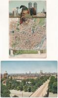 München, Munich; - 2 db régi képeslap / 2 pre-1945 postcards