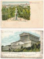 Németország 4 db vegyes minőségű litho képeslap / Germany 4 mixed quality litho cards