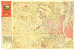 1934 Budai-hegyek, kirándulók térképe 1 sz., M. Kir. Állami Térképészet, egy kisebb gyűrődésekkel, 93x62 cm