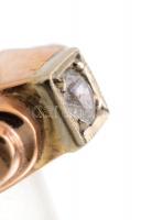Arany (Au) gyűrű 14k jelzett, szintetikus kővel 2,5 g m: 59