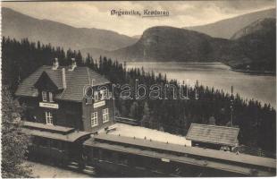 Noresund, Orgenvika railway station, locomotive, train (from postcard booklet)