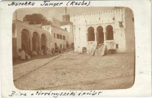 1914 Tangier, Tanger; balra a törvényszéki épület / street view, court. photo (EK)