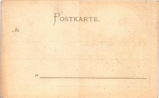 Bayreuth, Das untere Bassin der Eremitage mit der Ruine / spa, bath, fountain. litho (EK)