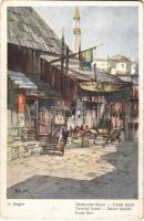 Török bazár / Türkischer Bazar / Turecky bazar / Turkish bazaar, folklore s: H. Biegler (kopott sarkak / worn corners)