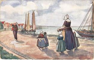 1911 German seaside folklore art postcard. A.S.M. Serie 544. (fa)