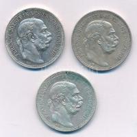 1912KB 2K Ag "Ferenc József" (3x) T:1-,2 kis patina Adamo K6