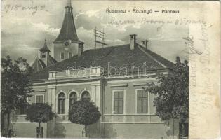 1918 Barcarozsnyó, Rozsnyó, Rosenau, Rasnov; plébánia / Pfarrhaus / parish (fa)