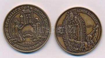 Lebó Ferenc (1960-) 1996. "II. János Pál pápa látogatása - Pannonhalma, Győr" Br emlékérem...