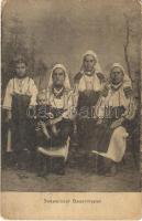 1916 Bukowinaer Bauerntypen / Bukovinai parasztok / folklore from Bukowina (Bucovina), traditional costumes + M. kir. 306. honvéd gyalogezred IV. zászlóalj (kopott sarkak / worn corners)