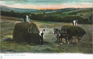 Rural Life. In the Hayfield. Raphael Tuck & Sons Rural Life Series 1421.