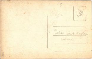 Budapest I. Tabán, Rác (szerb) templom, háttérben villamos és királyi vár. photo (fl)