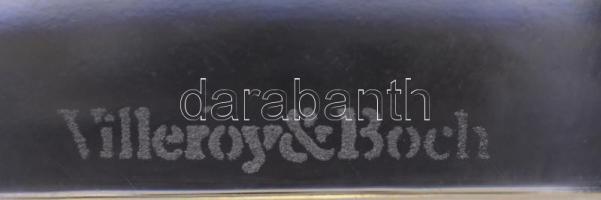 Villeroy&Boch kristály készlet, 3 db gyertyatartóval, 1 db hamutállal, egyiken repedéssel, m: 10...