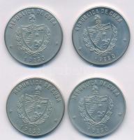 Kuba 1981-1982. 1P Ag (4xklf) emlékkiadások T:1- patina
Cuba 1981-1982. 1 Peso Ag (4xdiff) commemor...