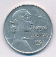 Kuba 1936. 1 Peso Ag (26,73g) T:2- ph. Cuba 1936. 1 Peso Ag (26,73g) C:VF edge error Krause KM# 22