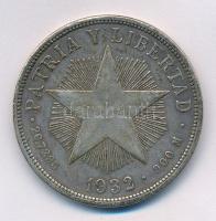 Kuba 1932. 1P Ag T:2- ph. Cuba 1932. 1 Peso Ag C:VF edge error Krause KM#15.2
