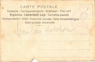 Fevrier / February. Art Nouveau art postcard with clown. J.P.W. Serie 566. No. 2. litho s: Hegedűs-G...