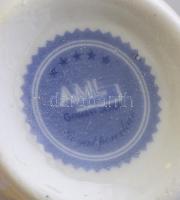AML Royal porcelain német mokkás készlet, 6 db csésze, m: 5 cm, 6 db alj, d: 11 cm, 1 db tányér, d: ...