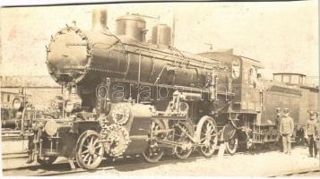 1912 Budapest, MÁV 324 sorozatú III. gőzmozdony / Hungarian State Railways locomotive. photo (vágott / cut)