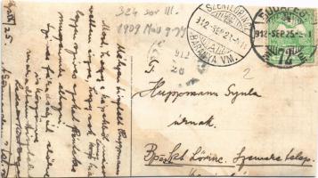 1912 Budapest, MÁV 324 sorozatú III. gőzmozdony / Hungarian State Railways locomotive. photo (vágott...