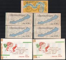1963/1969 Újév 2 db bélyegfüzet 40f névértékkel (ragasztott füzetek) +4 db Balaton bélyegfüzet + Dunakanyar (14.200)