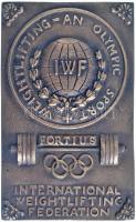 DN Weightlifting-an olympic sport - Fortius - International Weightlifting Federation Br plakett, hátlapon csavarok (190x120mm) T:1 ND Weightlifting-an olympic sport - Fortius - International Weightlifting Federation Br plaque, on the back with screws (190x120mm) C:UNC