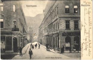 1908 Sarahevo, Rudolfsgasse / street, Cafe Lohncz (?) (Rb)