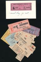 cca 1940-1950 15 db különféle jegy, többségben színházjegy